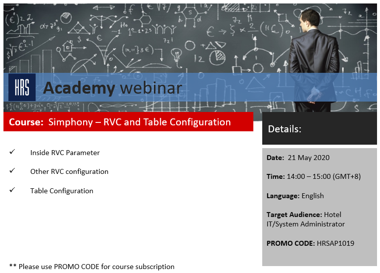 Simphony RVC and Table Configuration